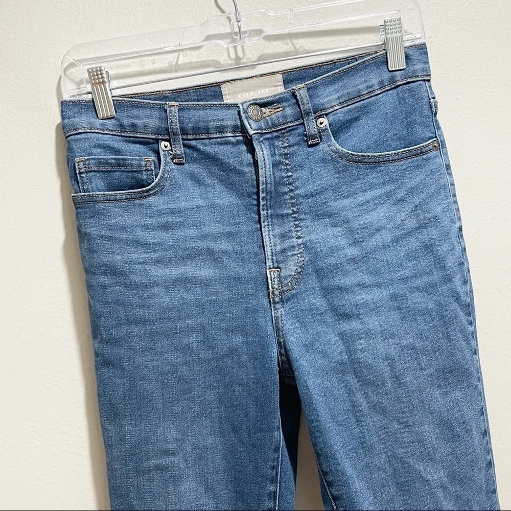 EVERLANE Women’s High Rise Skinny Ankle Jean Medium Wash Stretch Size 27 - Picture 4 of 9
